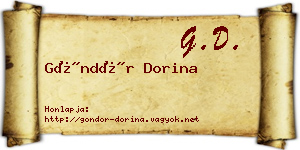Göndör Dorina névjegykártya
