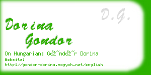 dorina gondor business card