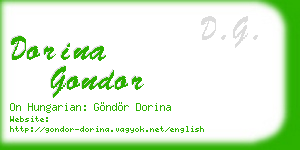 dorina gondor business card